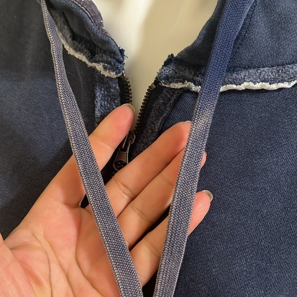 Free people Sweater We the Free zip up thermal hoodie jacket women size L NWOT - Picture 8 of 14